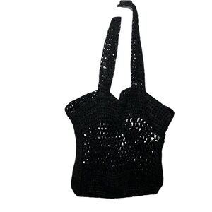 Old Navy Black Crochet Tote Bag – 100% Paper